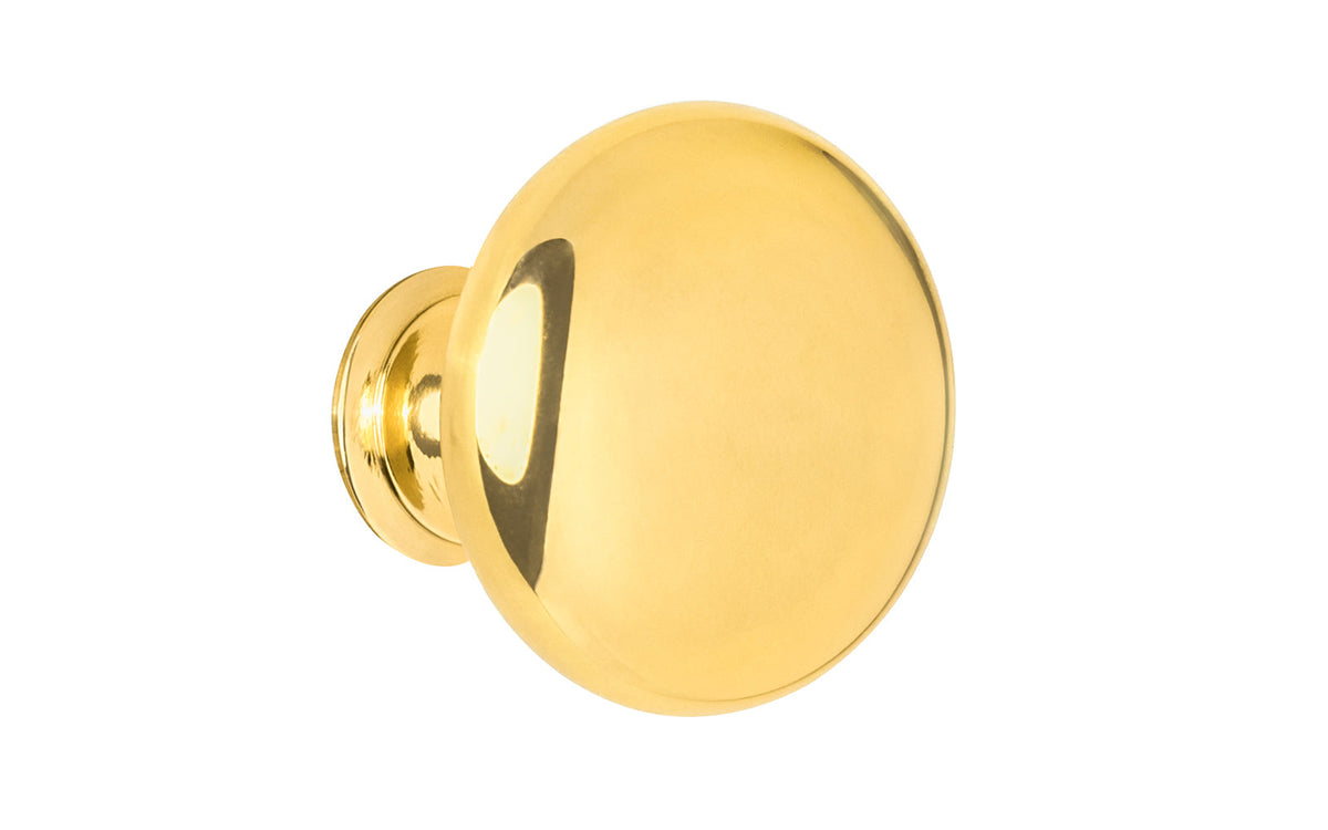 Alvarez Hardware – Classic Brass Cabinet Knob – Unlacquered Brass