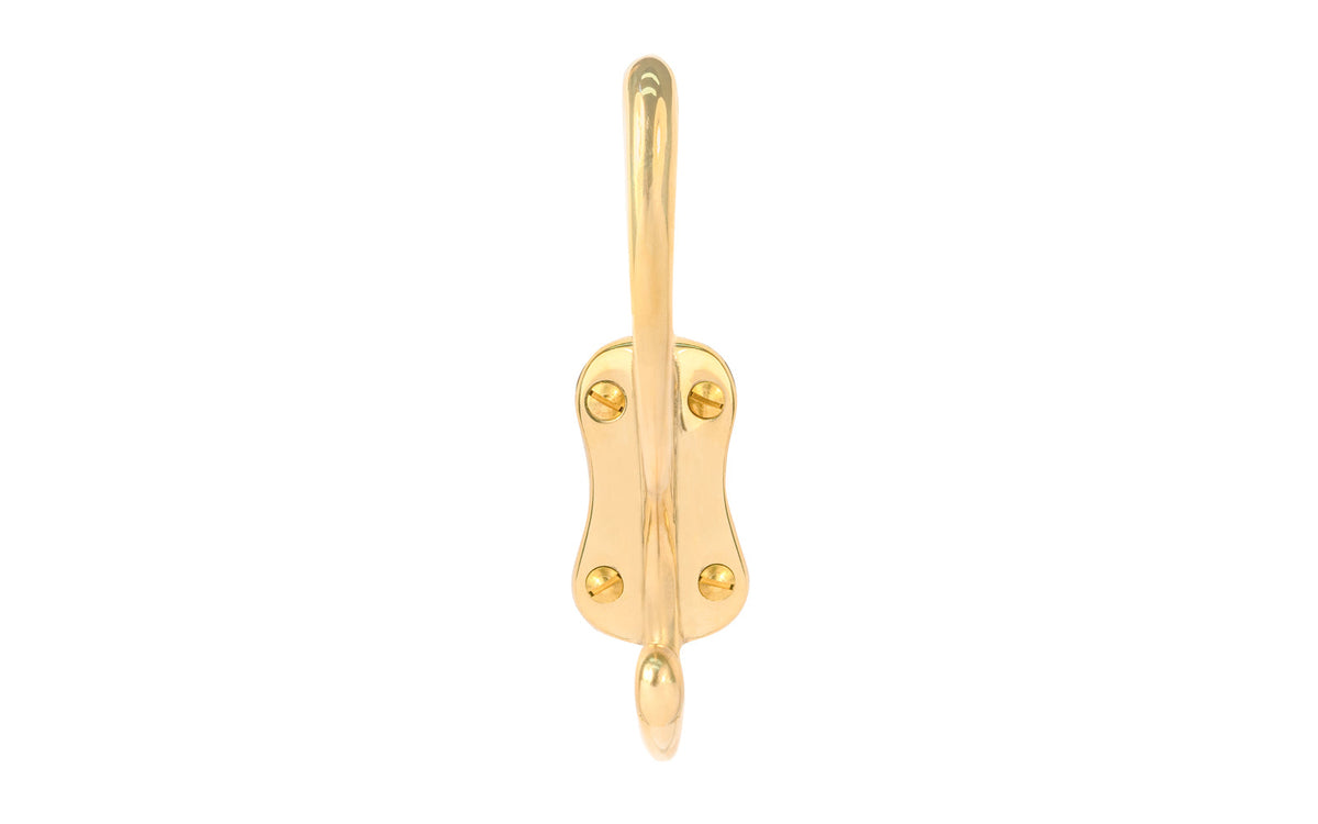 Alvarez Hardware – Solid Brass Hall Tree Hook – Vintage Double Coat Hook